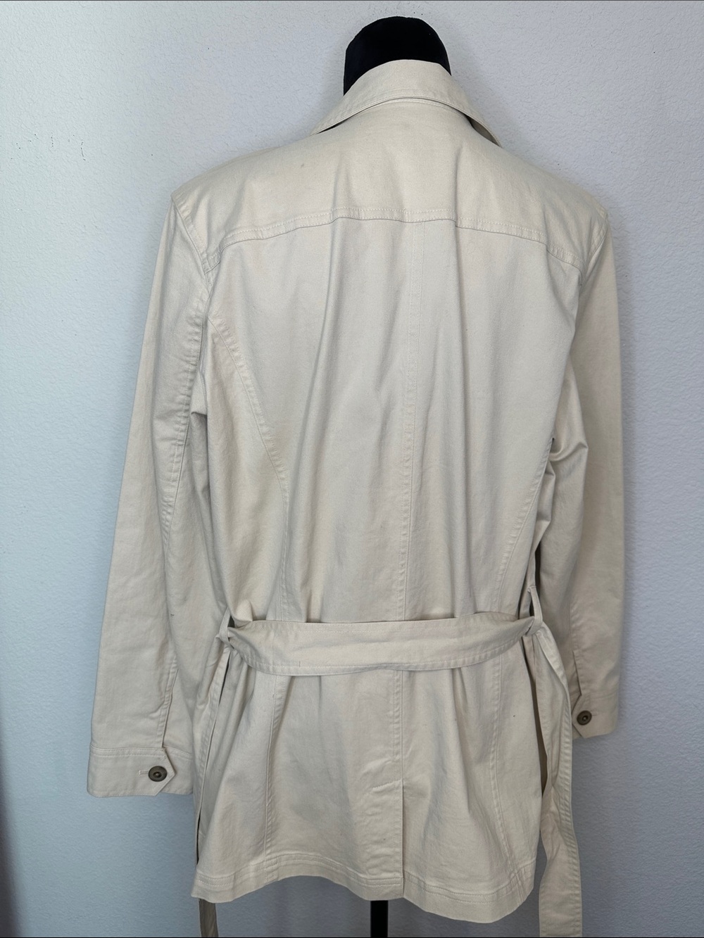 Talbots Off-White Button Front Utility Blazer - Picture 9 of 14